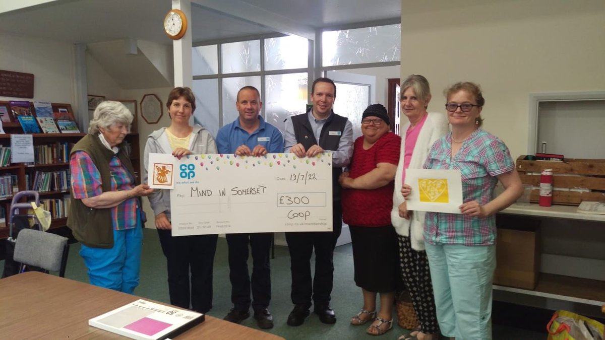 George25037's tweet photo. £300 donation to @mind in Somerset from Minehead and Alcombe stores #coop #itswhatwedo https://t.co/jhwZbqJsLs
