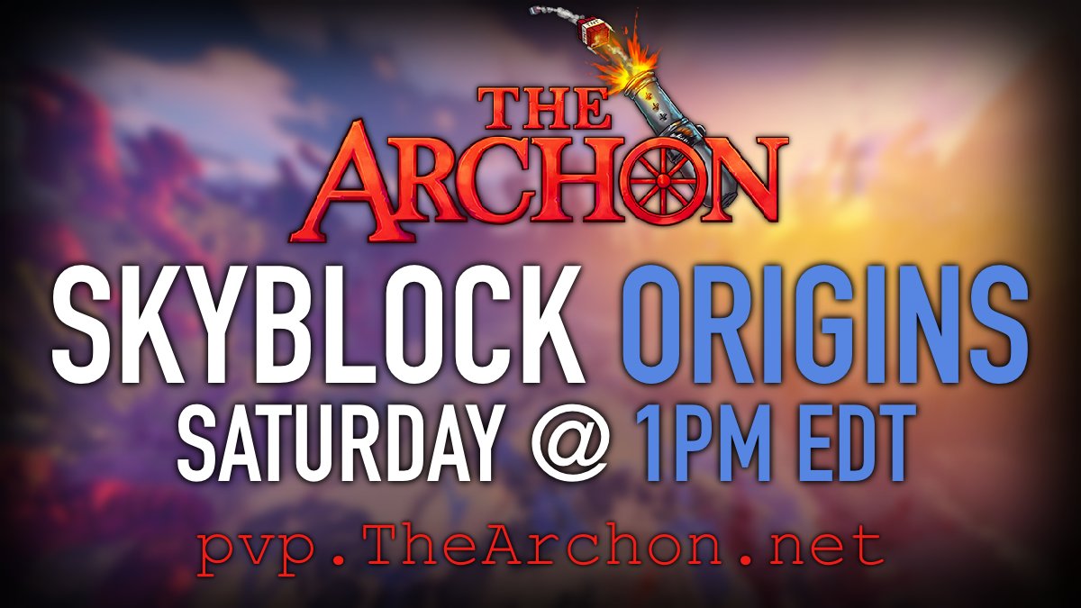 TheArchon's tweet photo. 🐙The Skyblock ORIGINS realm will be resetting very soon! 

🕐The newest season begins this Saturday @ 1:00 PM EDT

‼️ Follow &amp; Retweet for a chance to win the Diamond Rank ($250) 

🔗https://t.co/vDQiIBlz4o 
🔗https://t.co/FcVIuD5FFm  
🔗https://t.co/tFsBwha1xY https://t.co/io0yda3LfD