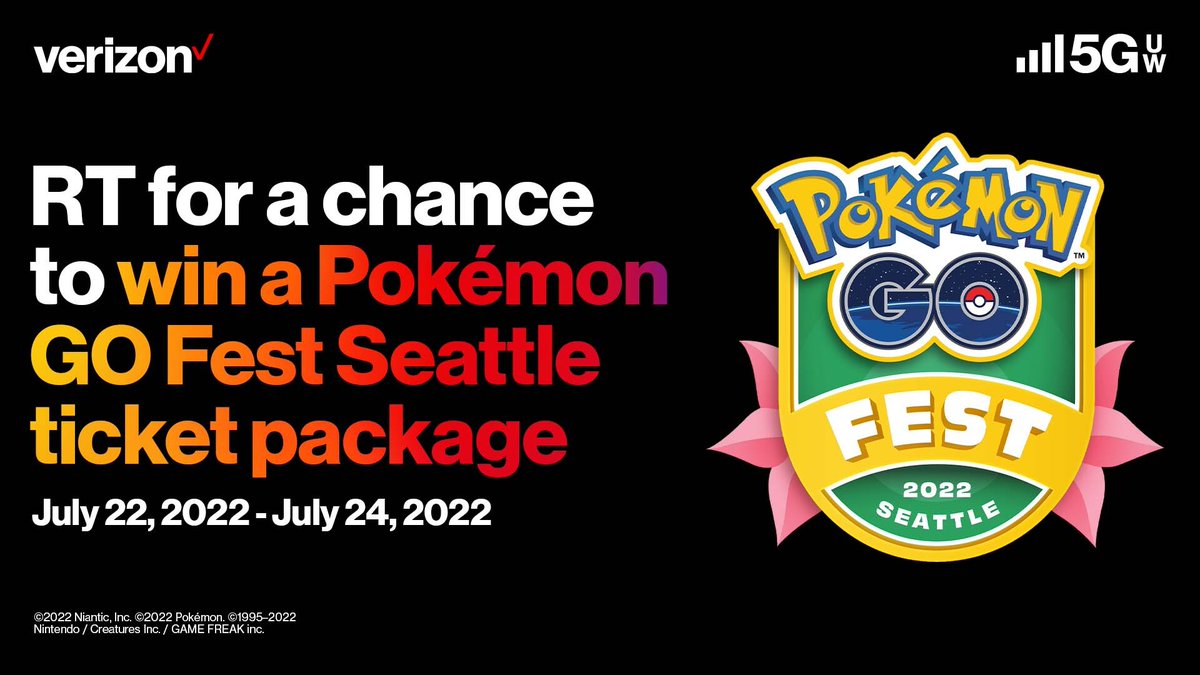 Excited to announce I'm attending Pokémon GO Fest, and my friends over at @PokemonGoApp & @Verizon hooked me up with a giveaway for y'all!🙌🏾

#GOWithVerizon and win a ticket + airfare to #PokemonGOFest2022 in Seattle!

RT this for your chance to win! #VerizonPartner #Sweepstakes