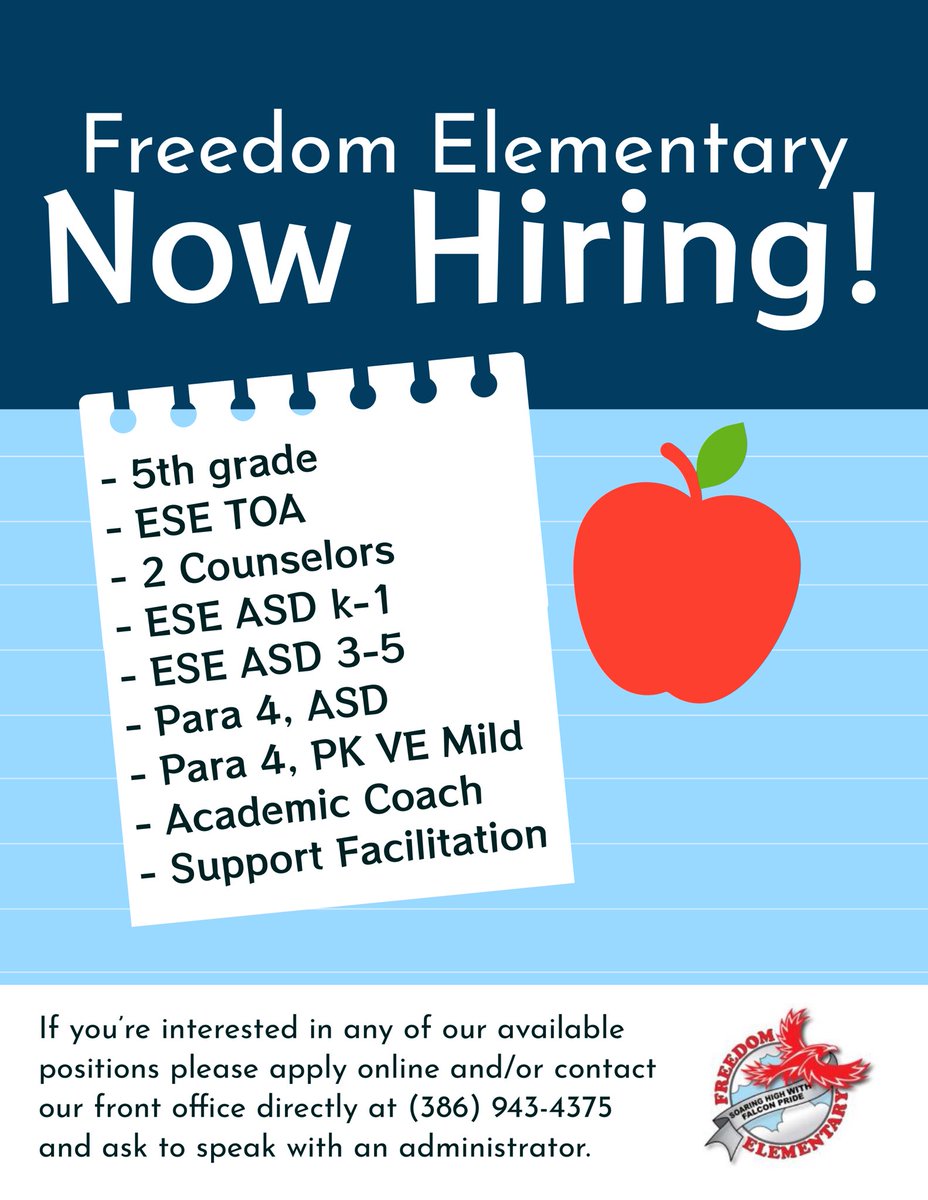 FreedomVolusia's tweet photo. Apply online and give us a call today!
https://t.co/ujjz1zrQKp https://t.co/s8JPpVZDdd