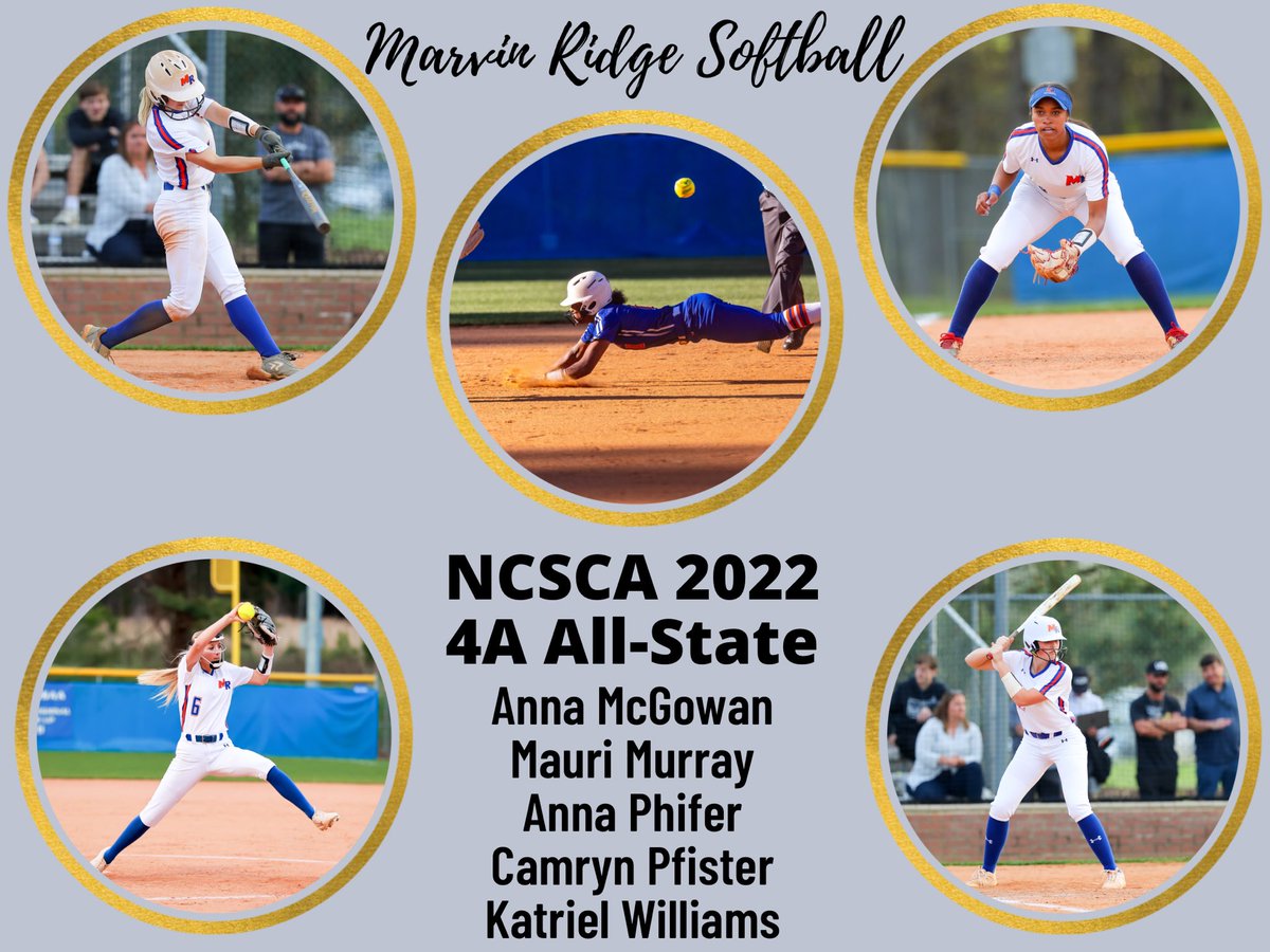 MrhsSoftball's tweet photo. Congratulations to our players who were named NCSCA 2022 4A All-State!! 

  Anna McGowan
  Mauri Murray
  Camryn Pfister
  Anna Phifer
  Katriel Williams

@MavAthletics @AGHoulihan https://t.co/HlVWH6ah9E
