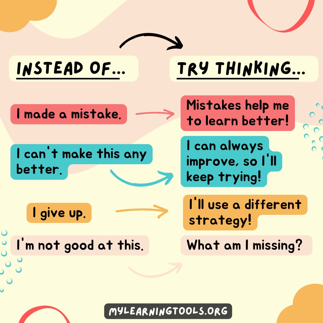 ProgramsSel's tweet photo. Let's learn some healthy self-talk to develop positive self-esteem and reduce any negative emotions or behaviors. Swipe to see what you can practice to say to yourself!
#selfgrowth #selftalk #positivemindset #selfesteem #socialemotionallearning #Resilience #Selprograms #SELENA https://t.co/rysp87diUs