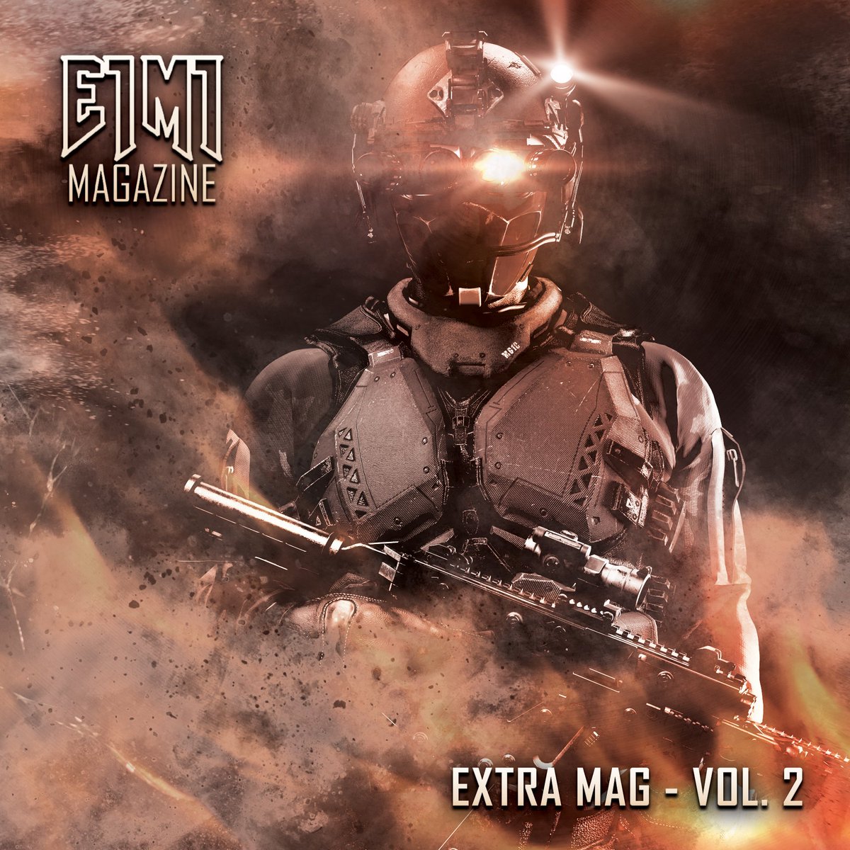 E1M1Magazine's tweet photo. Check out the album art of Extra Mag - Vol. 2 that @XENOBEATBAND made for us! This compilation features boomer shooter-inspired tunes by the #E1M1 fanbase -- including bonus tracks!

Back tier 3 on our @Kickstarter campaign for FPS magazines and a CD: https://t.co/Gs2ydfJ5iq https://t.co/PtgMxzquDC