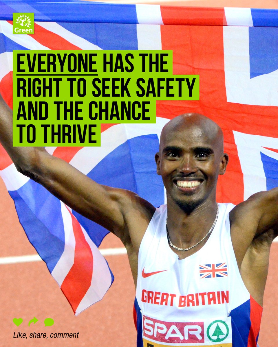 EVERYONE has the right to seek safety and the chance to thrive.

Simple as that.

#MoFarah