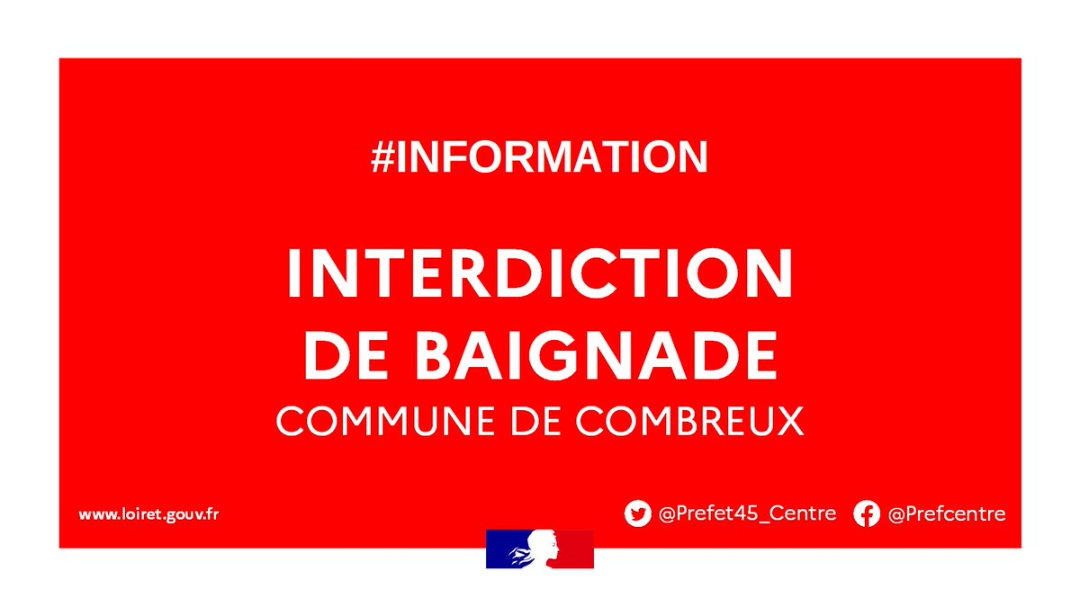 Prefet45_Centre's tweet photo. #Combreux : interdiction de #baignade, #activitésnautiques et consommation des produits de la #pêche à l'étang de La Vallée, pour cause #cyanobactéries.

Qu'est-ce-que les cyanobactéries ? https://t.co/YX6qW3KNtw https://t.co/rPAHbXhV34