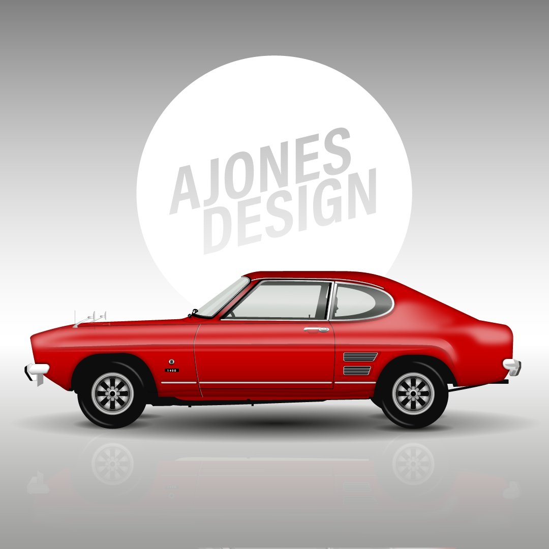AJcarArt's tweet photo. Do you prefer the Ford Mk1 Capri in Red? yes or no? #ford #fordcapri #fordclub #fordclassic #capri #mk1capri #classiccars #carart #digitalart #commissionsopen https://t.co/MeuZR4G23W