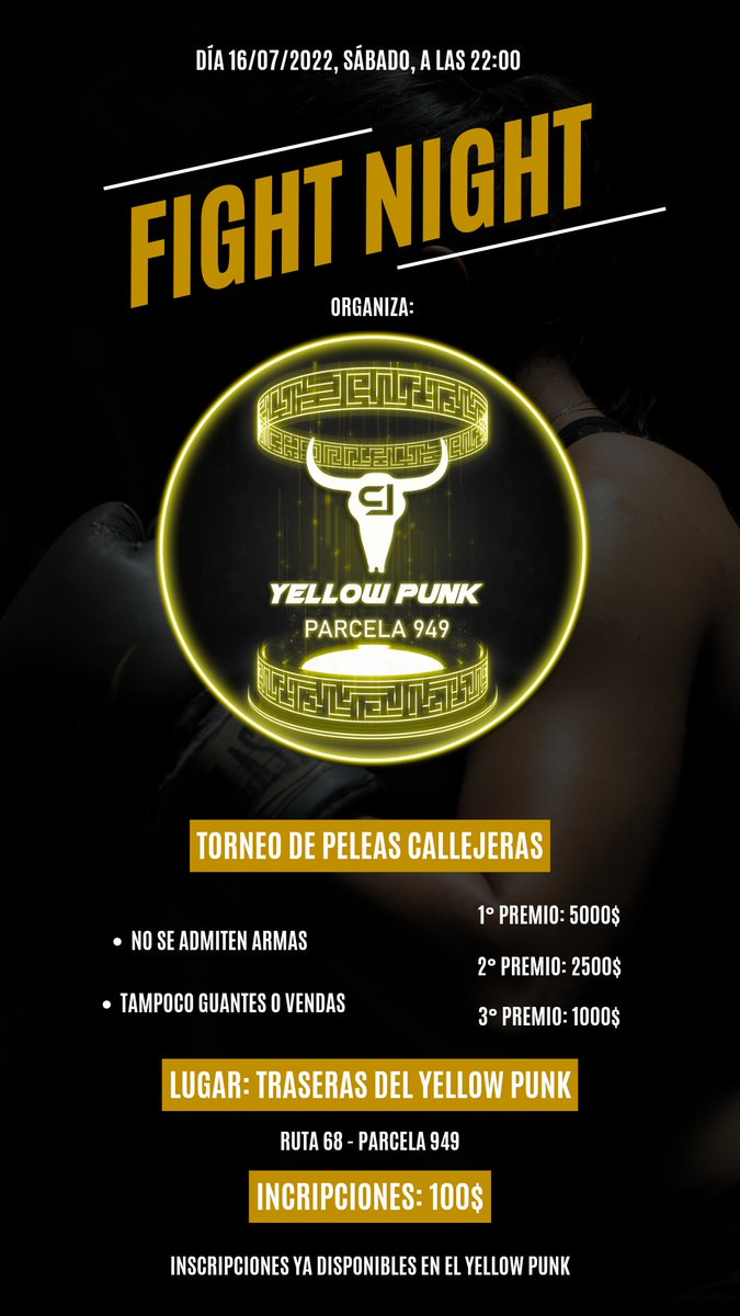 ¡Este sábado ven a darte de ostias al Yellow Punk!

#cyberliferp #fivem #gtav #roleplay #cyberpunk