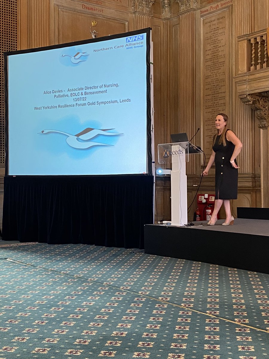 Today was the <a href="/WYRForum/">West Yorkshire Prepared</a> Strategic (Gold) Symposium hosted by <a href="/leedsemergency/">Leeds Emergency</a> a day full of amazing guest speakers especially <a href="/AliceDa93416470/">Alice Davies</a> who gave a beautiful presentation on the SWAN model &amp; the amazing work of the palliative care &amp; bereavement nurses #partnershipworking