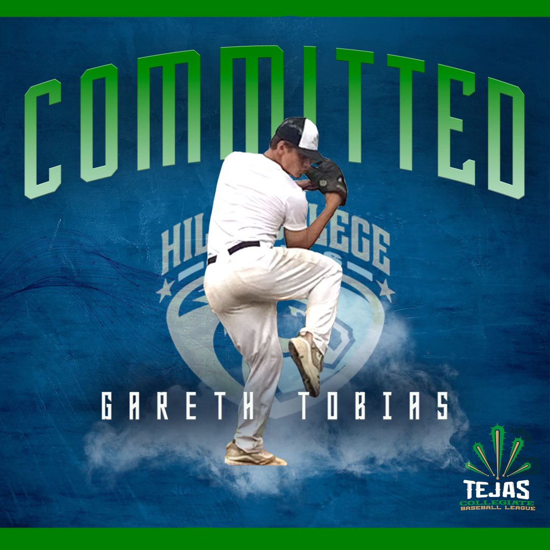 TejasCollegiate's tweet photo. 🌵COMMITTED🌵
•
Congratulations to @gareth_tobias22 (Gareth Tobias) on his commitment to @HillCollege. LHP w/ 3 pitch mix & solid growth potential. Congrats G!
•
#tejasproduct #thetejas #hillcollege #rebel #region5 #lhp #fillitup #bandit https://t.co/9Z1IjXloi5