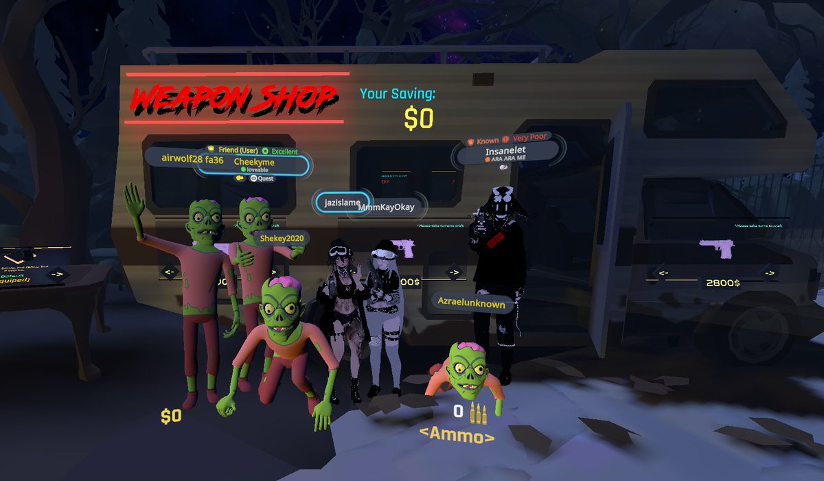 misrebeccalove's tweet photo. Met some great people playing in #VRchat on #TwitchTuesday enjoying the world #Infested with @brewpackbowl @CheekyCrissy Airwolf and Azrael #Deadlings https://t.co/Dt0S69s7cs