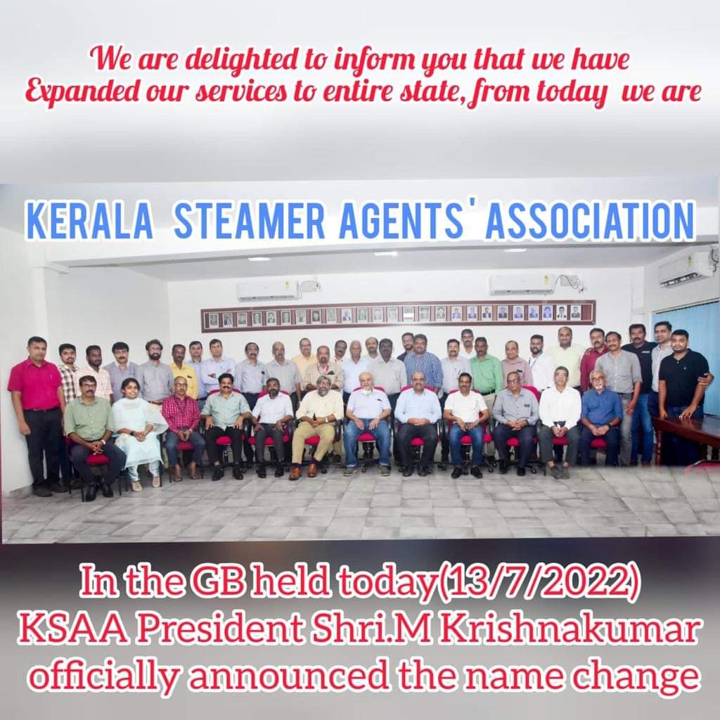 KeralaBoard's tweet photo. Appreciate the Cochin Steamer Agents Association who renamed their organisation to Kerala Steamer Agents Association. 
This will help the industry to expand to minor ports of Kerala. https://t.co/CZMF9j6Bo3