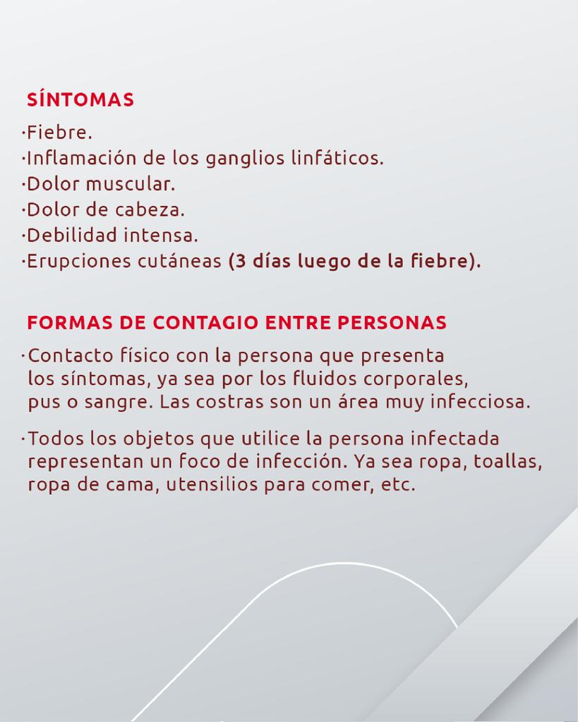 sacs_ve's tweet photo. Cuando una persona presenta los síntomas es altamente contagioso.

Para que alguien contraiga el virus deberá tener algún contacto físico con la persona que presenta los síntomas, ya sea por los fluidos corporales, pus o sangre. Las costras son un área muy infecciosa. https://t.co/HZeQONdYAJ