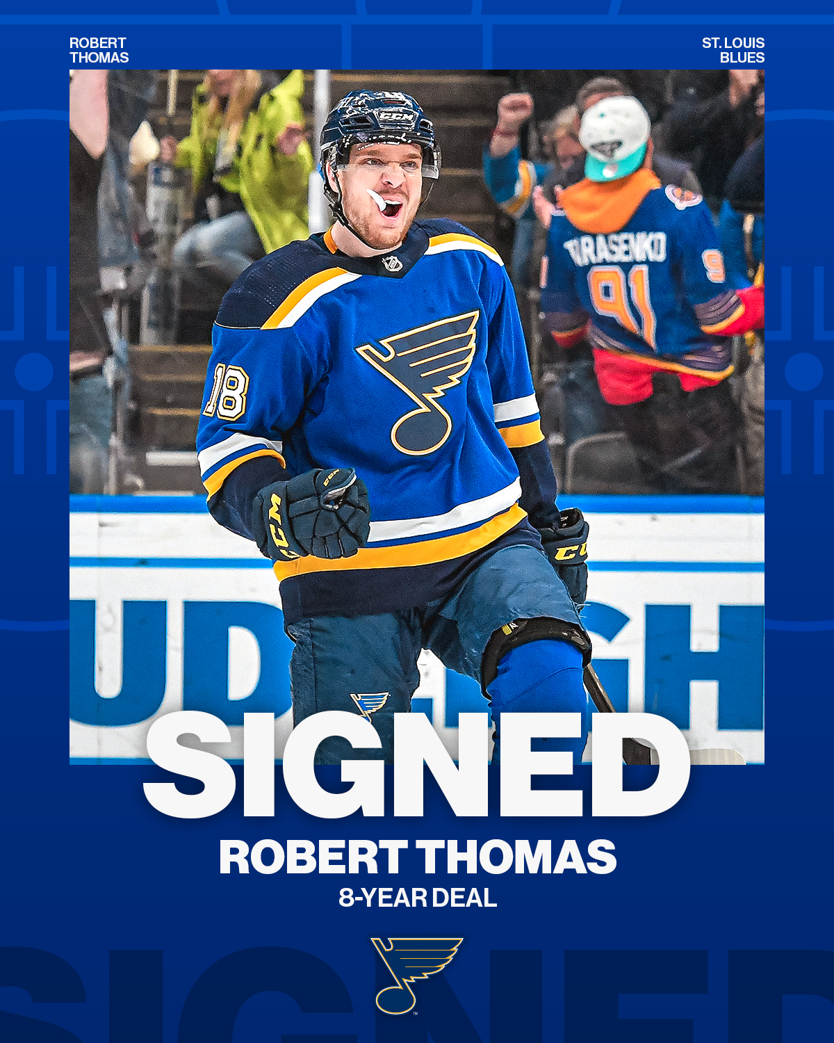 Robert Thomas scores first NHL goal, Happy anniversary of your first  career NHL goal, Tommer!, By St. Louis Blues