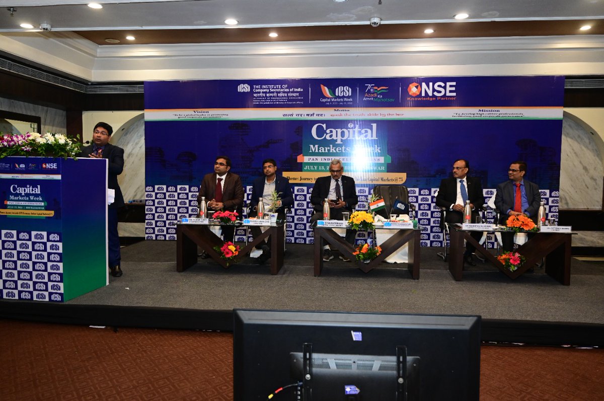 icsi_cs's tweet photo. #ICSI celebrates #CapitalMarketsWeek 2022 at Bhubaneswar @AmritMahotsav @SEBI_India https://t.co/MyOWS5h9rv
