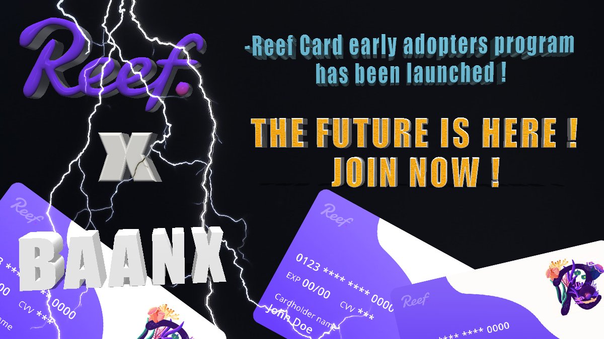 Layer100Crypto's tweet image. Wait is OVER !   #ReefCard early adopters program has been launched!

-UK and Italy will be the lucky ones get Reef Card first.

-The most advanced #EVM compatible Layer 1 
 Blockchain  👉@Reef_Chain 🔥

#cryptocurrency #Reef #BaanX #CryptoNews