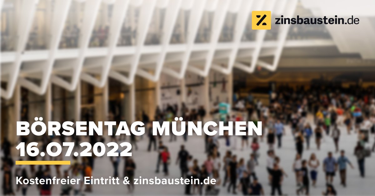 Nach mehr als 2 Jahren findet der BÖRSENTAG MÜNCHEN endlich wieder statt und zinsbaustein.de ist am Stand 4.7.5 dabei. 

#börsentagmünchen #crowdinvesting #fintech #messemünchen