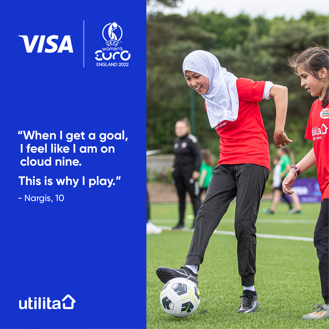 UtilitaFootball's tweet photo. UEFA Women’s EURO 2022™️ is inspiring the next generation 🙌
Thanks to @Visauk | Watch the Video 🔗 https://t.co/nQgnVmdBa9
#WEURO2022 #WhyIplay https://t.co/EvaMvSp5tL
