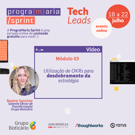 programaria's tweet photo. A #PrograMariaSprint é totalmente gratuita, se inscreva no link da bio!
Esperamos a sua participação do dia 18 a 22 de julho! #VamosJuntes https://t.co/sIgclUt1sF