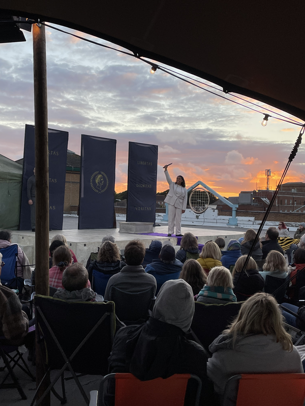 CoastalBID's tweet photo. What an incredible performance of Julius Caesar 👏

We proud to have helped support BEAF Arts Company who brought Shakespeare’s The Globe on Tour to the roof of Boscombe’s Sovereign Shopping Centre at the beginning of July 🎭

#DistinctiveDestination #LoveBoscombe https://t.co/j5RFX3XzQO