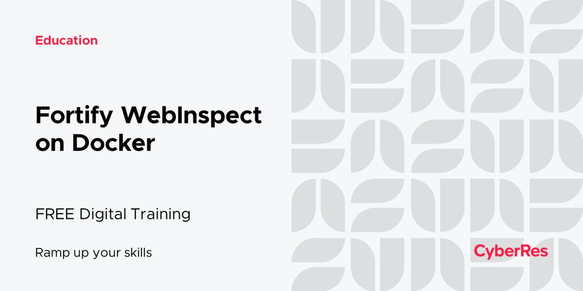 gauch02's tweet image. This new #CyberRes Fortify course teaches implementing and using #WebInspect #Docker as a standalone scanner. Click for more info! | #AppSec #DevOps #DevSecOps @MicroFocusSec #TeamMicroFocus bit.ly/3P3EAPO