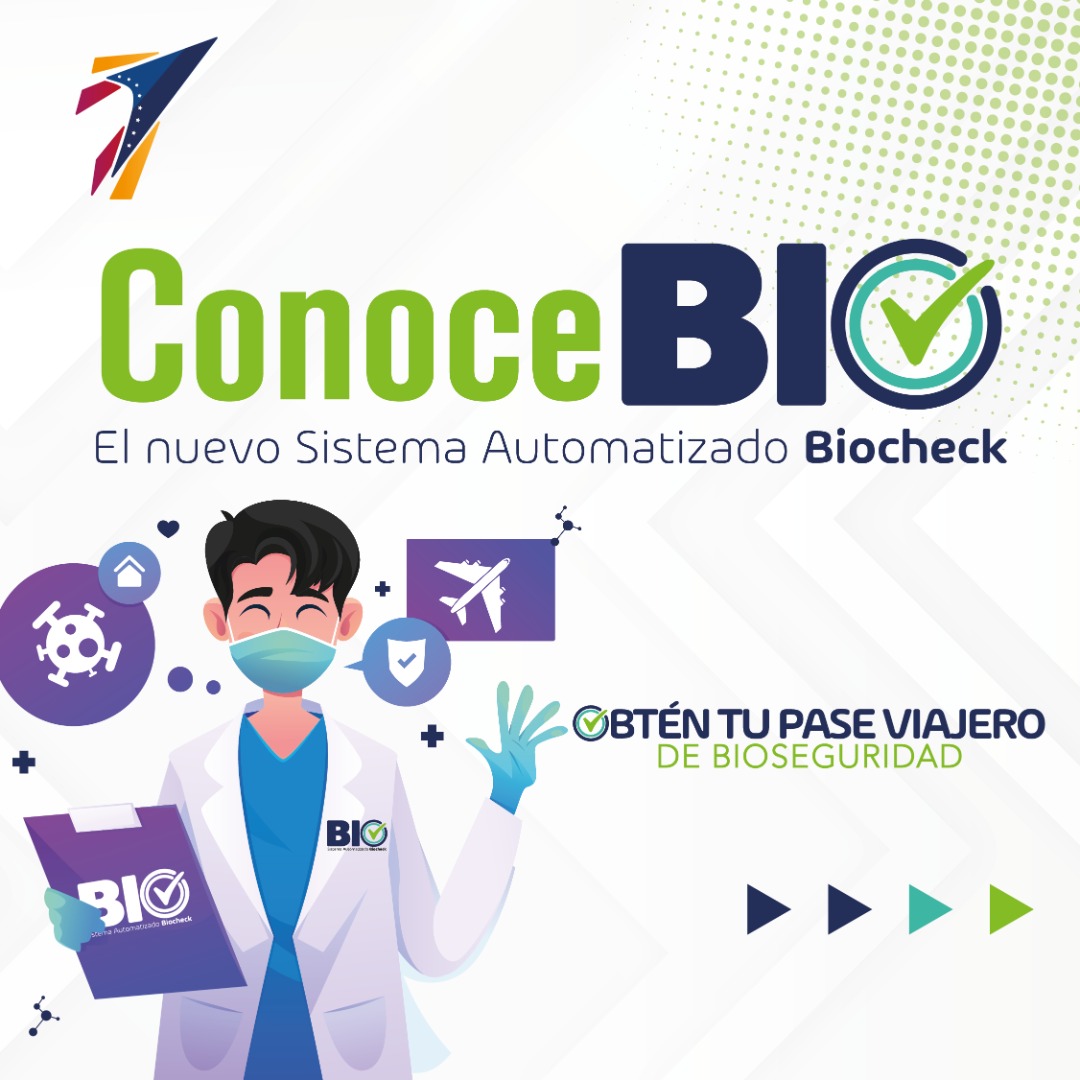 inac_ve's tweet photo. Conoce el Sistema Automatizado #BIOCHECK✅ que funcionará a partir del 1/8/2022📆

Proceso de validación que consiste en completar un formulario digital, evaluado en un máximo de 72 horas, que luego generará un Pase Viajero de Bioseguridad con código QR ⏩https://t.co/ddyqgKvMuC https://t.co/mFs6uoPz5B