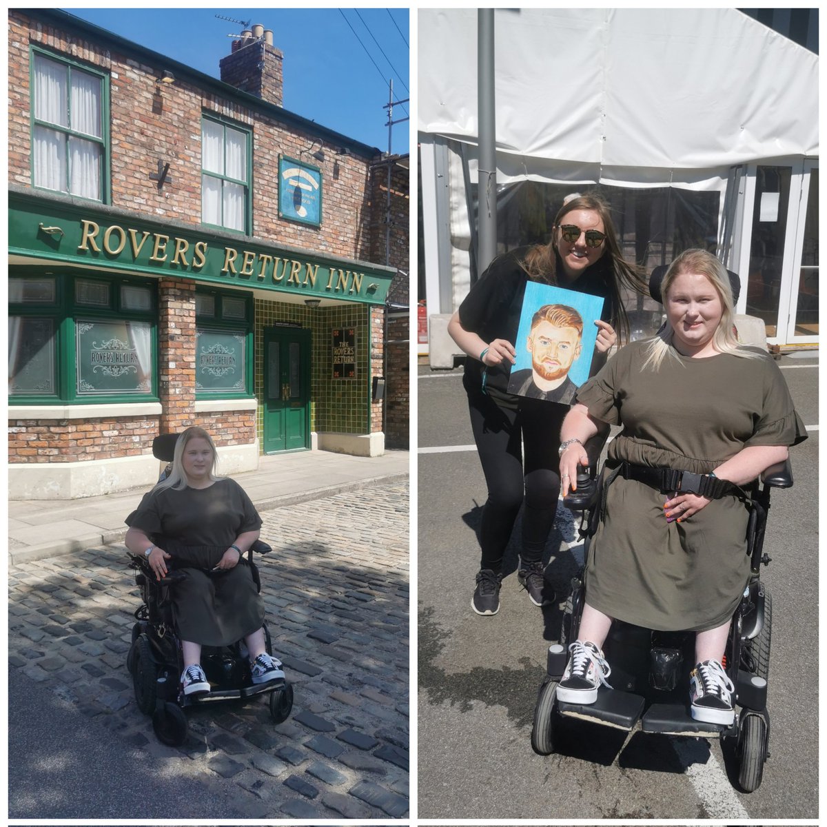 Brilliant trip to <a href="/itvcorrie/">Coronation Street</a> tour <a href="/funkywheelies/">Kelsey speed</a> fav soap! Hoping fabulous tour guide Sarah can pass on portrait of her fav character Gary Windass (Mikey North)!#corrie #starstruck #portrait