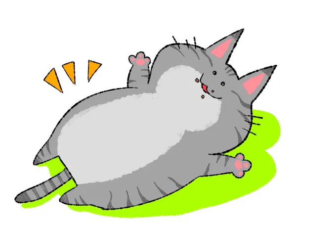 かなり前に描いた猫ちゃんたちの絵が出てきた 