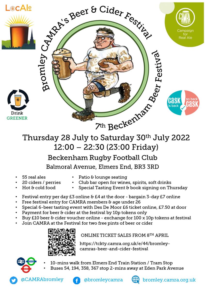 We'd like to thank the many pubs in the borough whose sponsorship has helped our beer festival happen. We'll start in Beckenham with a big thanks to Bricklayers Arms (<a href="/B_Arms/">Bricklayers Arms</a>,) <a href="/ChanceryBeck/">Chancery Beckenham</a>, <a href="/thejollywoodman/">thejollywoodmanbeck</a> and <a href="/threehoundsbeer/">Three Hounds Beer Co</a>. More details here: bromley.camra.org.uk/beer_festival/