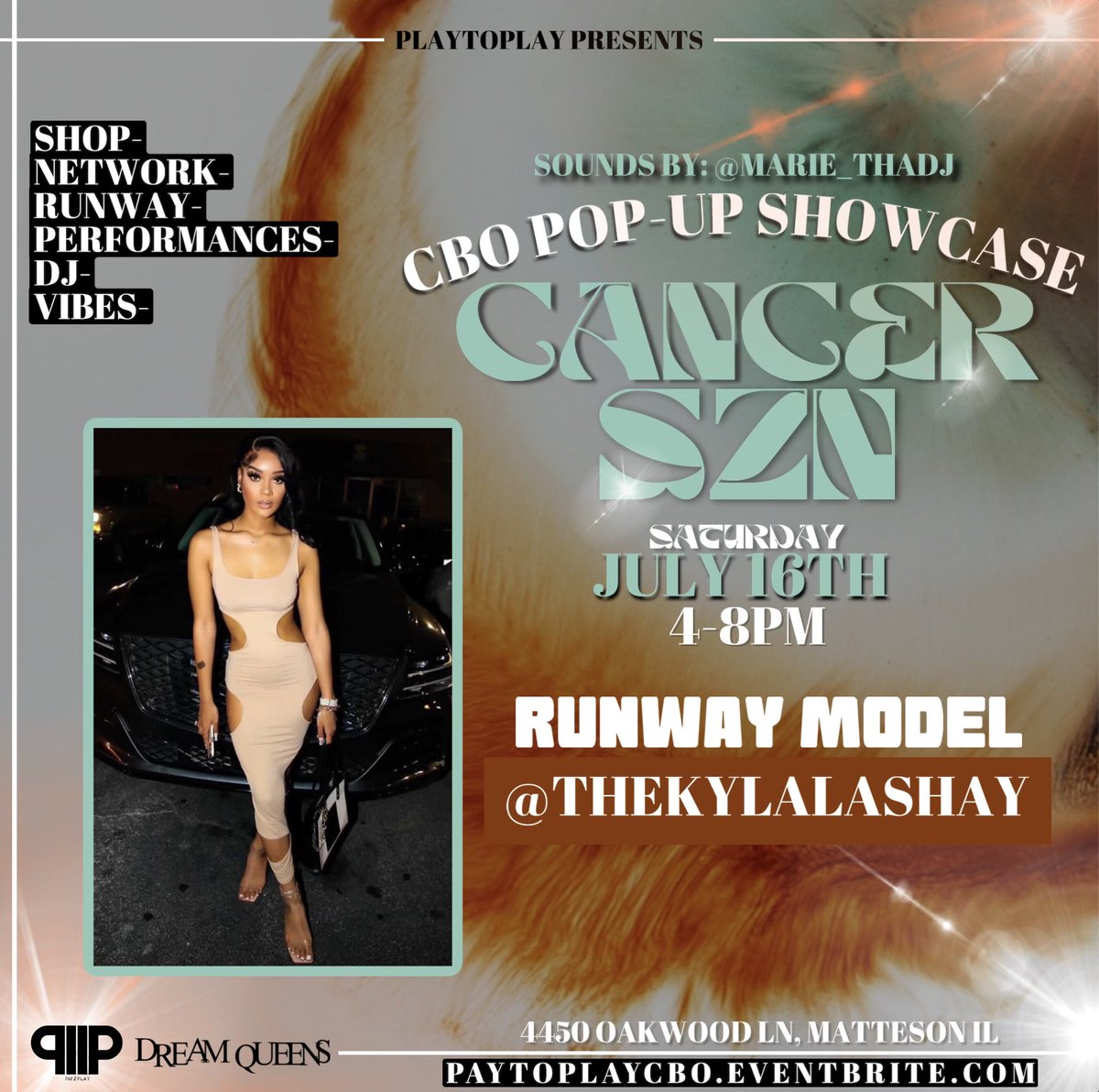 _shawnmitch's tweet photo. THIS SATURDAY 🗣
PayToPlay Presents the “CANCER SZN”CBO SHOWCASE🎉
JULY 16TH 4-8PM
Message me now if you are interested in having your merch displayed or becoming a vendor📬
-
Sounds by: @Marie_thadj
-
#ChicagoBrandsOnly #PayToPlayTour #CancerSZN #Fashion https://t.co/iLjAcOynfW