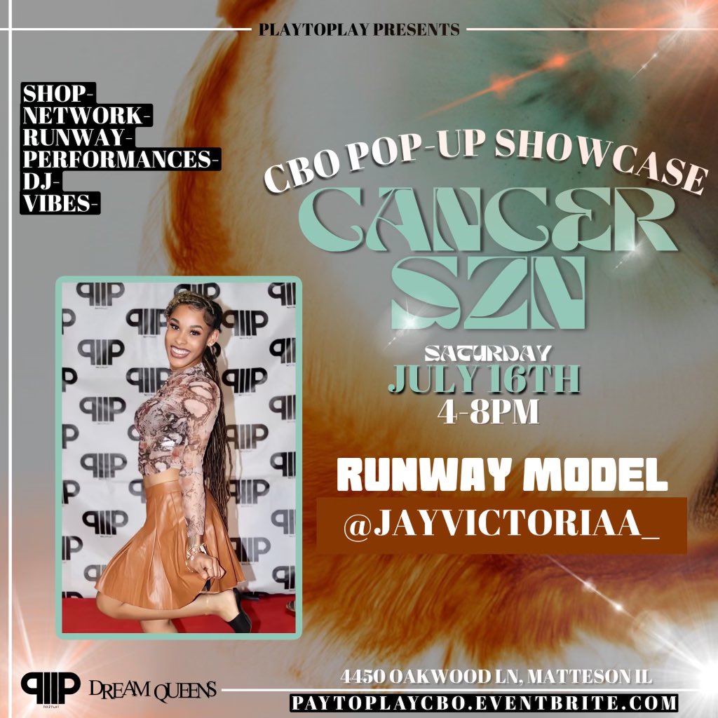 _shawnmitch's tweet photo. THIS SATURDAY 🗣
PayToPlay Presents the “CANCER SZN”CBO SHOWCASE🎉
JULY 16TH 4-8PM
Message me now if you are interested in having your merch displayed or becoming a vendor📬
-
Sounds by: @Marie_thadj
-
#ChicagoBrandsOnly #PayToPlayTour #CancerSZN #Fashion https://t.co/iLjAcOynfW