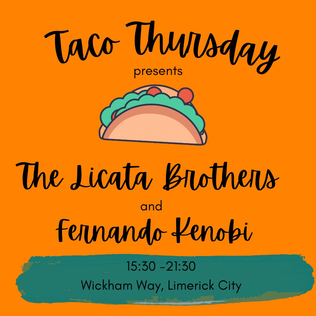 This week’s 🎶Taco Thursday🎶 will be extra special! This is a free event and all are welcome to enjoy the live music from Republic of Grill!
Wickham Way
@wild_folk_
@the_wickham
@limerickmunch
<a href="/cityoflimerick/">CityOfLimerick</a>
<a href="/limerickpost/">Limerick Post</a>
<a href="/ilovelimerick/">#LimerickandProud</a> <a href="/HighWickTraders/">High Wickham Traders</a> <a href="/HighStLimk/">High Street Hospitality</a>