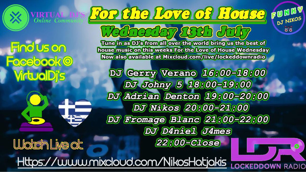 GerryVerano's tweet image. 😍😍😍 See you tonight at ⬇️⬇️⬇️
FOR THE LOVE OF HOUSE ⬇️⬇️⬇️
mixcloud.com/live/nikoshatj… 
⬆️⬆️⬆️WATCH HERE⬆️⬆️⬆️ #LGBTQSegueLGBTQ #LGBTQ #music #DJ #Livestream   #GerryVerano #Radio
