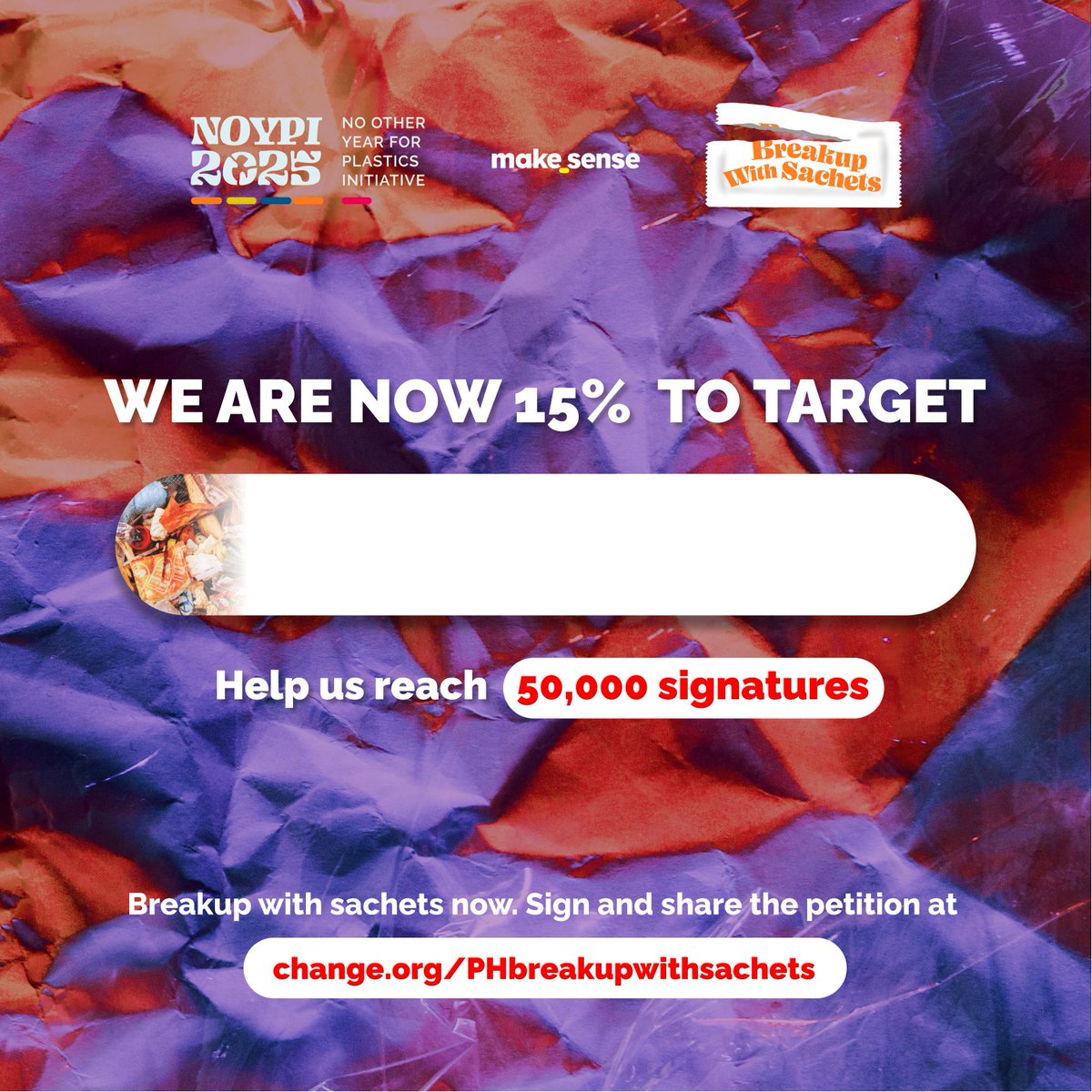 makesenseasia's tweet photo. 7,500 signatures are already a huge milestone🎉 (thanks to all of you!) but we need your help to louden our call to #BreakupWithSachets and insist on affordable, accessible, and Earth-friendly alternatives!
Let's reach 50K signatures! Sign the petition👉 https://t.co/XS7VvxMFp0 https://t.co/P4KkdXxTV6