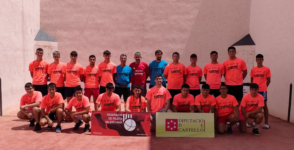 fedpival's tweet photo. FRARE • Autonòmic CESPIVA per a Alejandro i Pau en la competició celebrada hui a #Traiguera i #Xert. 

FINAL:
🔴 Alejandro i Pau 15 🏆
🔵 Miquel i Izan 5

@ATraiguera @dipcas #frare #frareviu #pilotamola #pilotavalenciana #pilota https://t.co/ETZaNSjtgT