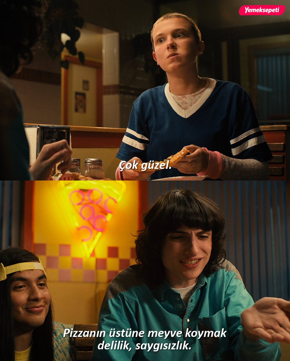 Meyveli pizza tartışmasında tarafını seç. Mike mı haklı, yoksa Eleven mı? 🍕

Yanıtını bizimle paylaşıp <a href="/yemeksepeti/">Yemeksepeti</a>'ni takip eden ve paylaşımı RT'leyen 10 şanslı takipçimiz 50 TL'lik kupon kazanıyor! #işbirliği