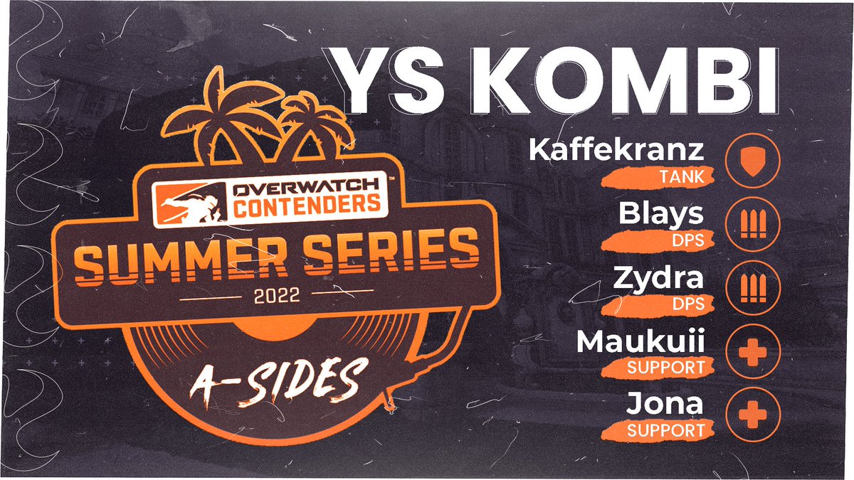 In under 5 hours our academy team <a href="/YS_Kombi/">YS Kombi</a> is participating in the #overwatch Contenders Summer Series 🔥

 🛡️- x.com/KaffeeWreath 
⚔️- x.com/Blayys_
⚔️- x.com/ZydraOW
💉- x.com/Maukuii
💉- x.com/JonaOW_