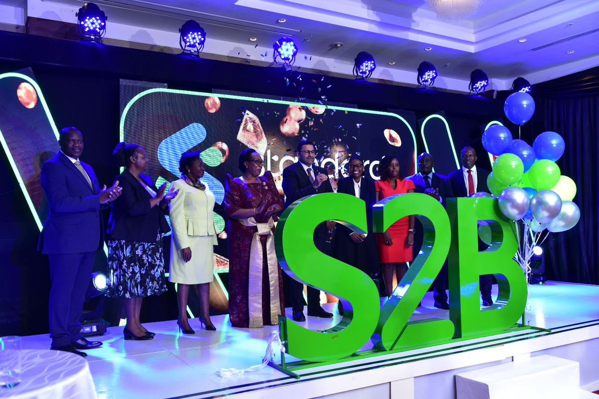 MoICT_Ug's tweet photo. The State Minister of @MoICT_Ug , Owek. @Hon_Ssebugwawo officially launches the Straight2Bank NextGen platform of @StanChartUGA at Sheraton hotel yesterday.
#Straight2BankLaunch #NextGenLaunch https://t.co/LKXdxKwQA1