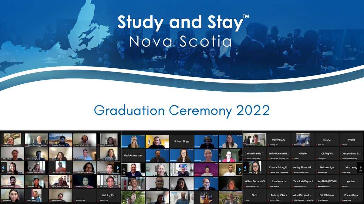 EduNova_News's tweet photo. Last Thursday, July 7, we had the honour of holding a virtual graduation ceremony to celebrate the sixth cohort of students to successfully complete our Study and Stayโข - Nova Scotia Program. Congratulations to our 2022 graduating class! ๐
Read more: https://t.co/xm1tORZNA8 https://t.co/xXh6CAEUWL