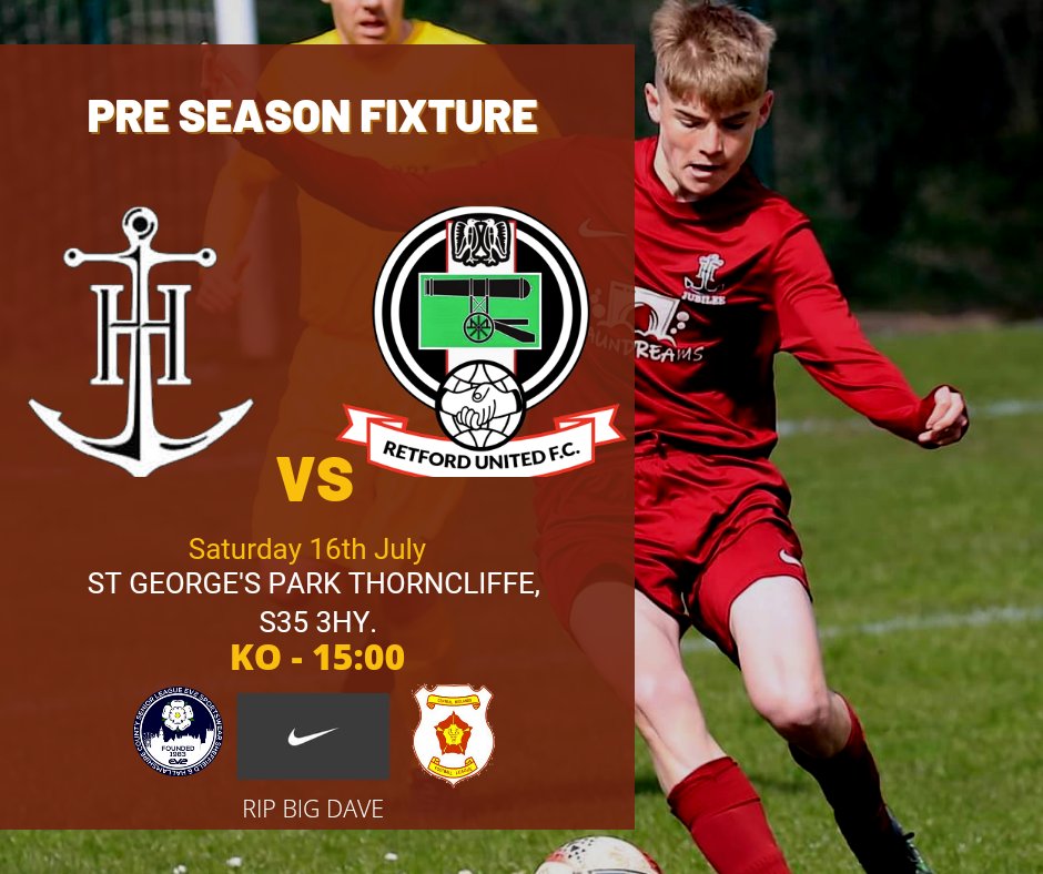 This Saturday we take on <a href="/RetfordUnited/">Retford United</a> at St George's Thorncliffe. Expecting a bumper crowd for this one.