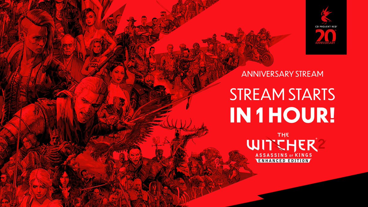 CDPROJEKTRED's tweet photo. A friendly reminder, in case you lost your Rose of Rememberance 🌹 — the stream starts in 1 hour.

See you on https://t.co/EZxUDtOcAz
#20yearsofCDPR https://t.co/mFshDXNMfW