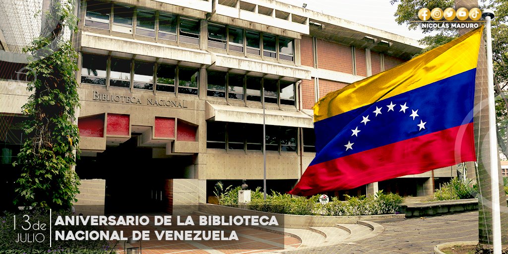 Apostamos al conocimiento y a la formación, como el pilar fundamental en el camino de la transformación del país. La Biblioteca Nacional de Venezuela cumple un rol necesario para fortalecer el intelecto de las y los venezolanos. ¡Feliz Aniversario!