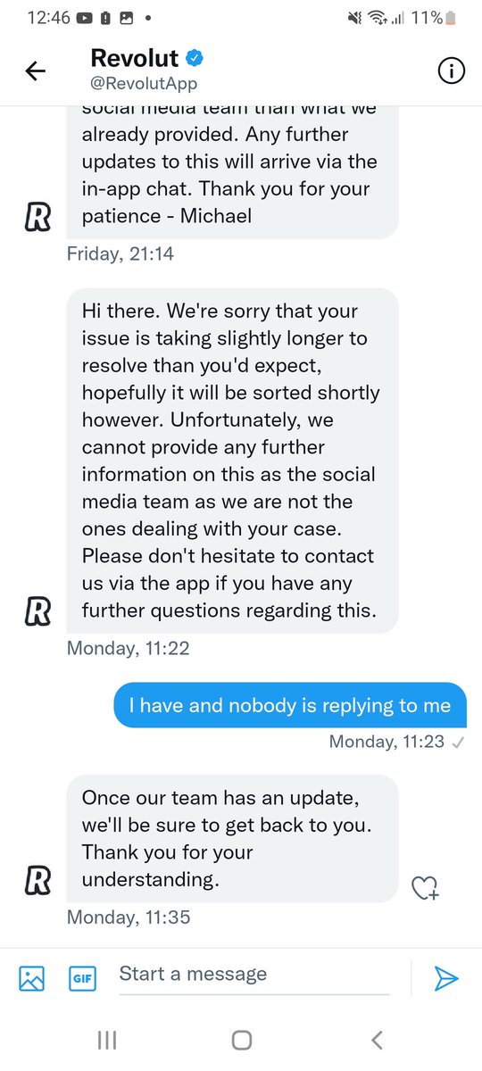 BennyCMusic's tweet photo. @RevolutApp Just so everyone is aware , they've sent no relevant information. https://t.co/MDDwUIxm9o
