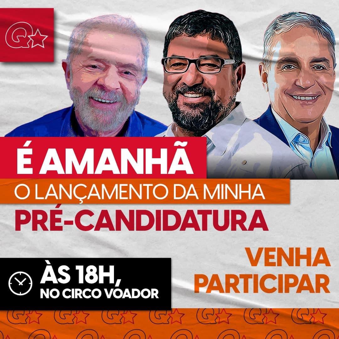 É HOJE PESSOAL!
Vamos lotar o Circo Voador no lançamento da minha pré-candidatura. Conto com todos vocês!