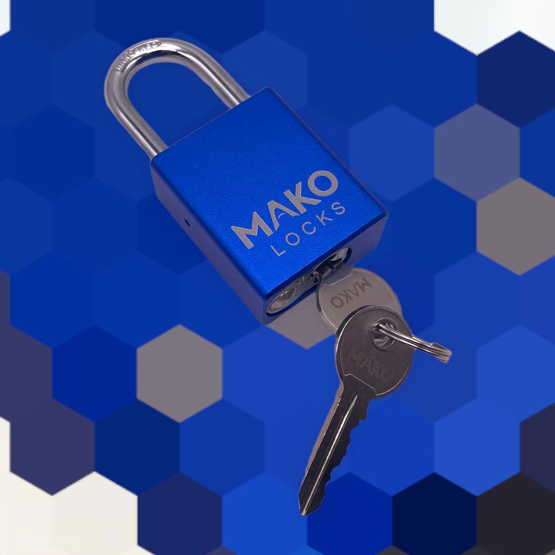 Great news! The MAKO Mo. 425 aluminum padlock is back in stock and available for purchase on our website. Available in any color you like as long as it’s blue. 😎 makolocks.com #makolocks #padlock #loto #lockpicking #locksmith #security #locksport