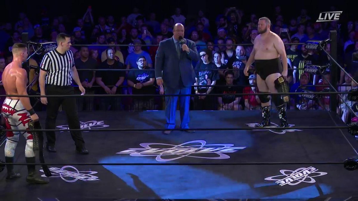refjakeclemons's tweet photo. "This is the future, and we are going to show it TONIGHT!” - @PxPLennyLeonard on this day in 2019 opening @WWNEVOLVE 131 LIVE on the award winning WWE Network! #EVOLVE131 #EVOLVE10th @BookItGabe @HeymanHustle @_Theory1 https://t.co/Oj8rN9e7Hh