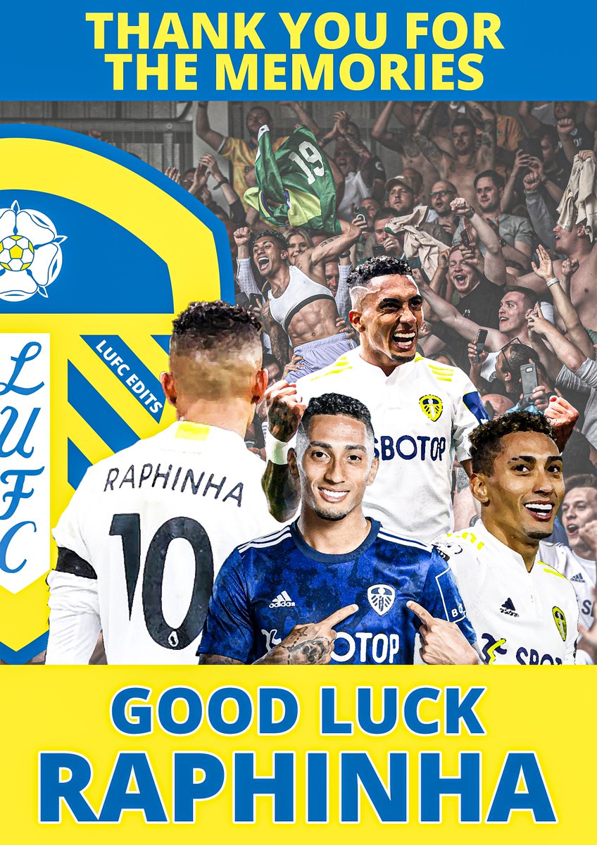 It was fun whilst it lasted.
Good luck in your new venture.
#raphinha #lufcedits #LeedsUnited #PremierLeague #lufc #leeds #Alaw