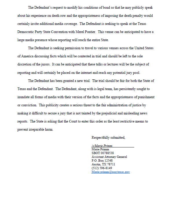 🧵Clinton Young was wrongly convicted and sentenced to die in TX w/o due process. After the TX Ct. of Crim. Appeals tossed his conviction, Ken Paxton's office vowed to retry him. Now, TX AGs have filed an astounding "Motion to Prohibit [] Statements to the Media." #LawTwitter 1/