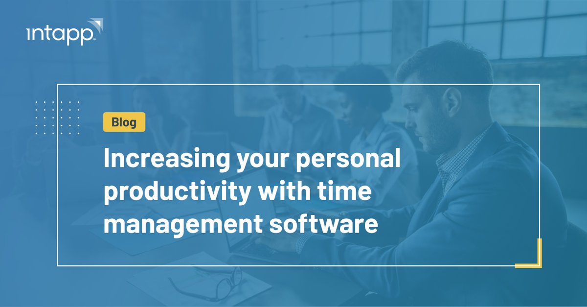 intapp's tweet image. Time management software can help accounting professionals track their time, identify distractions, and establish more productive, efficient work habits.   bit.ly/3NVrZNm

#IntappTime #TimeManagement  #TimeTracking #Accounting #ProfessionalServices