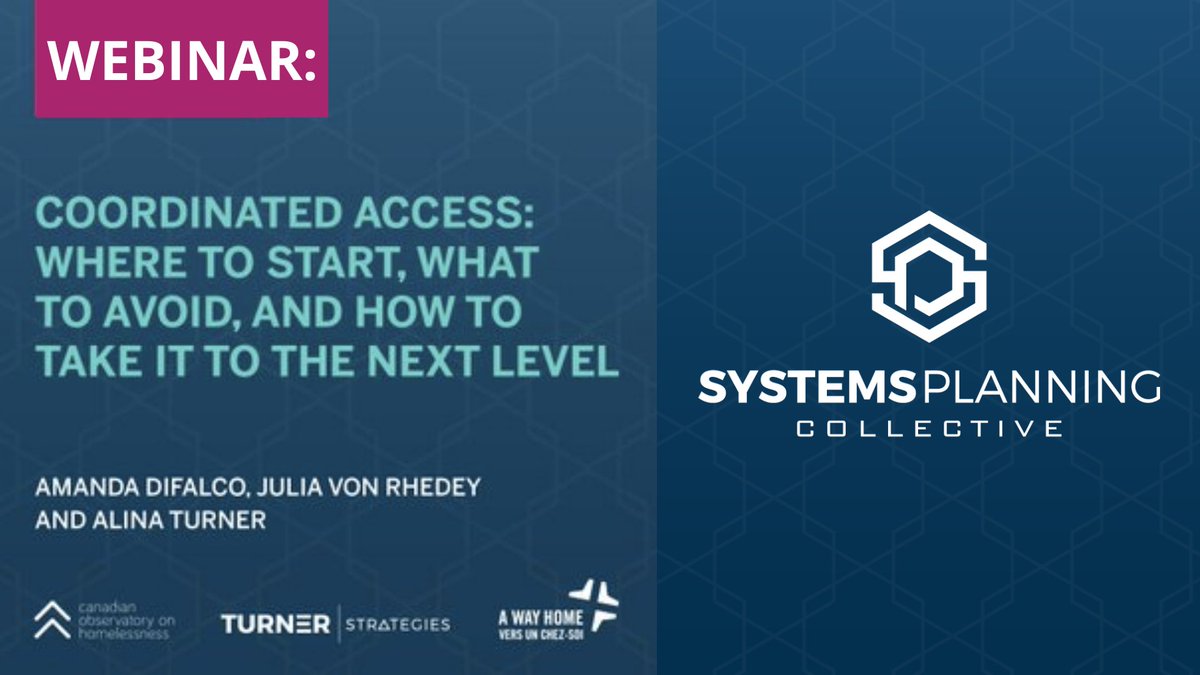 AWayHomeCa's tweet photo. #WebinarWednesday: When it comes to #CoordinatedAccess in the #homelessness sector, where should you start? What should you avoid? How can you take it to the next level? Check out this webinar to find out.
Watch here: https://t.co/VSds9SeGPy https://t.co/ZtEX9USGIL