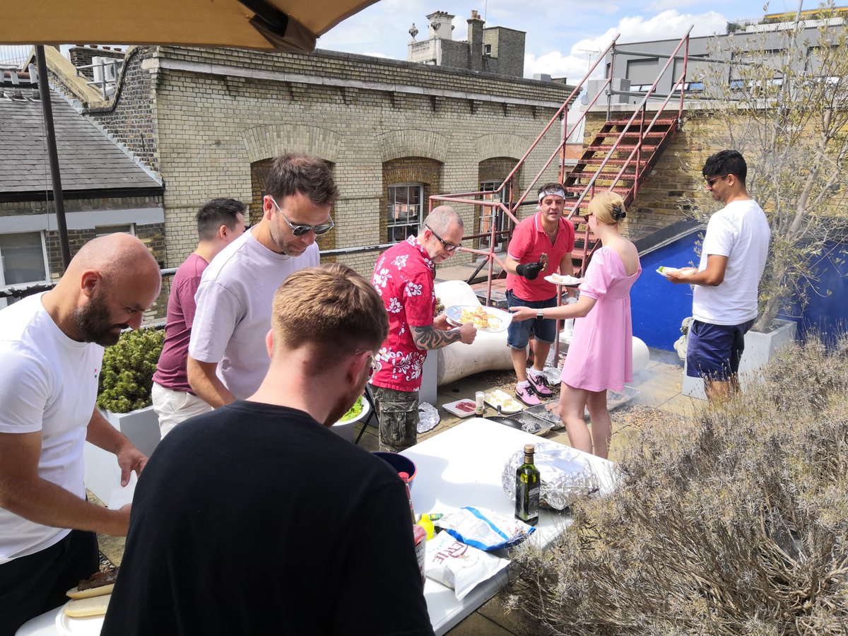 MarcusMarkou's tweet photo. 30 people fed... with one hand (as I'd stabbed one of them earlier) and a brother to cover the halloumi. #ItsaGreekthing https://t.co/3B23dvCuCX